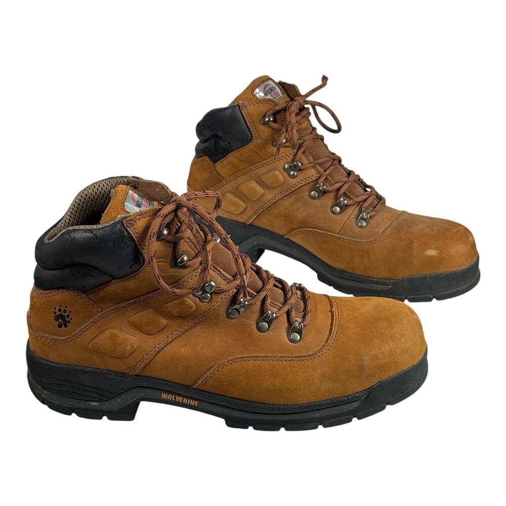Wolverine Men's Size 12 Brown EAA Safety Toe Work Boots Oil & Slip Resistant